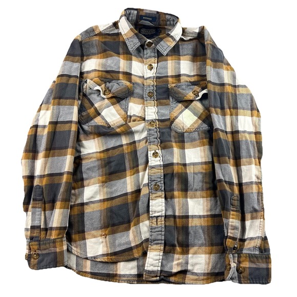Pendleton Burnside Flannel‎ Mens M Plaid Double Pocket Long Sleeve Button Up - Picture 1 of 12